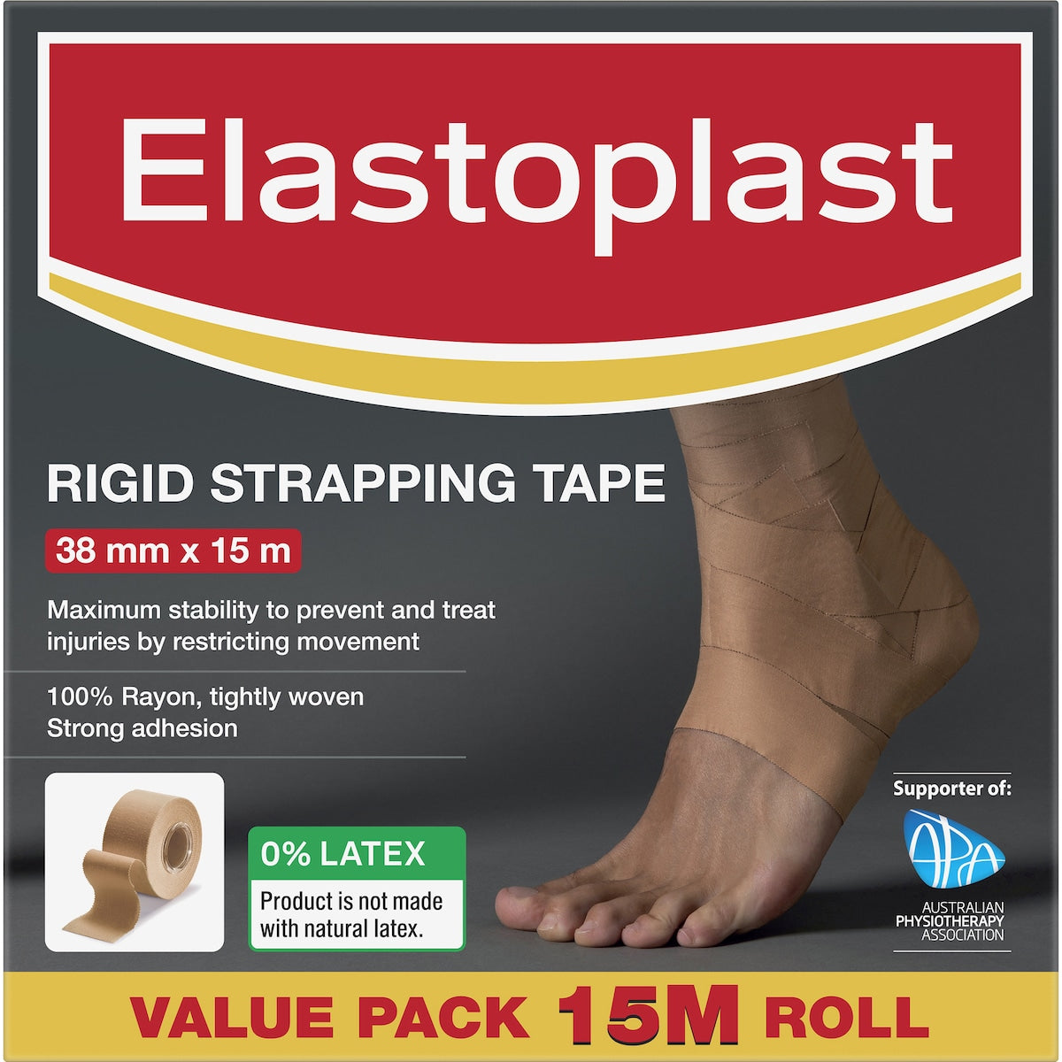 Elastoplast Rigid Strapping Tape For Prevention & Support 15m Each