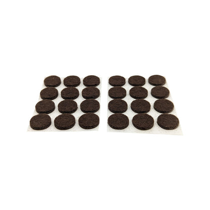 Surface Gard Round Felt Floor Protection - 13mm - 24 Pack - Brown