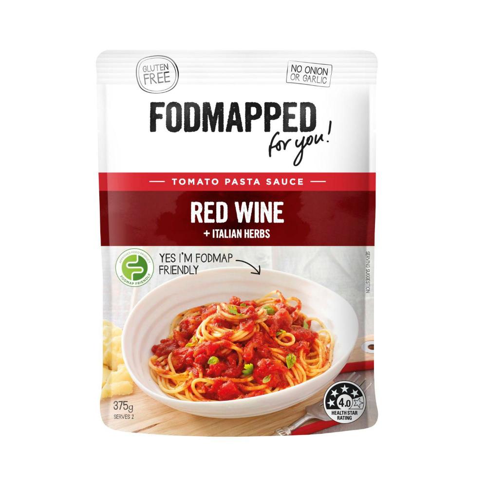 Fodmapped Gluten Free Red Wine & Tomato Pasta Sauce - 375g
