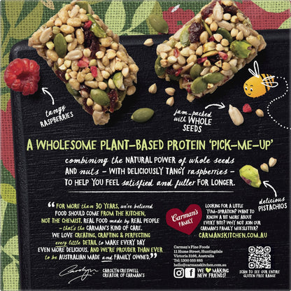 Carmans Seed & Plant Protein Bars Raspberry & Pistachio 5 Pack