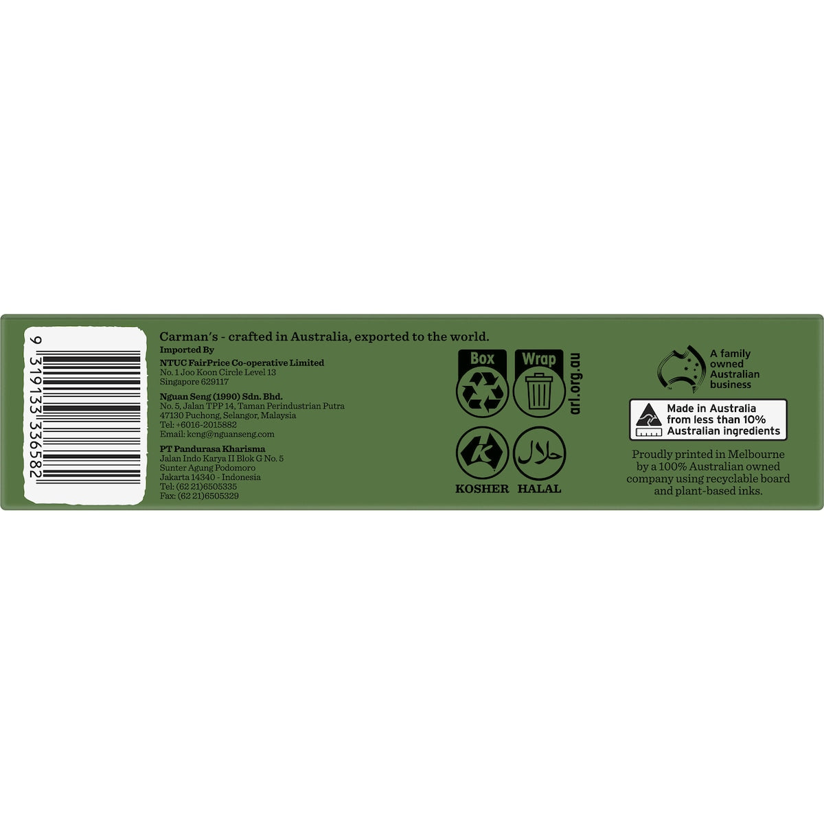Carmans Seed & Plant Protein Bars Raspberry & Pistachio 5 Pack