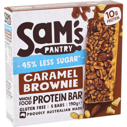 Sams Pantry Caramel Brownie Low Sugar Protein Bars 5 Pack