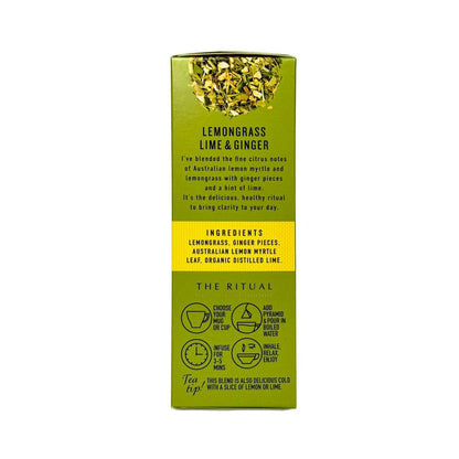 Madame Flavour Caffeine Free Lemongrass Lime & Ginger Tisane Tea Bags 18 Pack - 36g