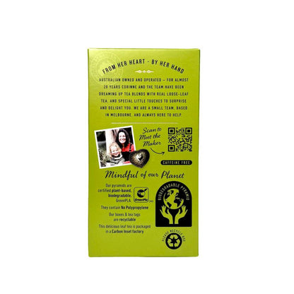 Madame Flavour Caffeine Free Lemongrass Lime & Ginger Tisane Tea Bags 18 Pack - 36g