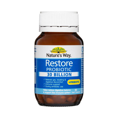Nature's Way Restore 30 Billion Daily Probiotic Capsules - 30 pack