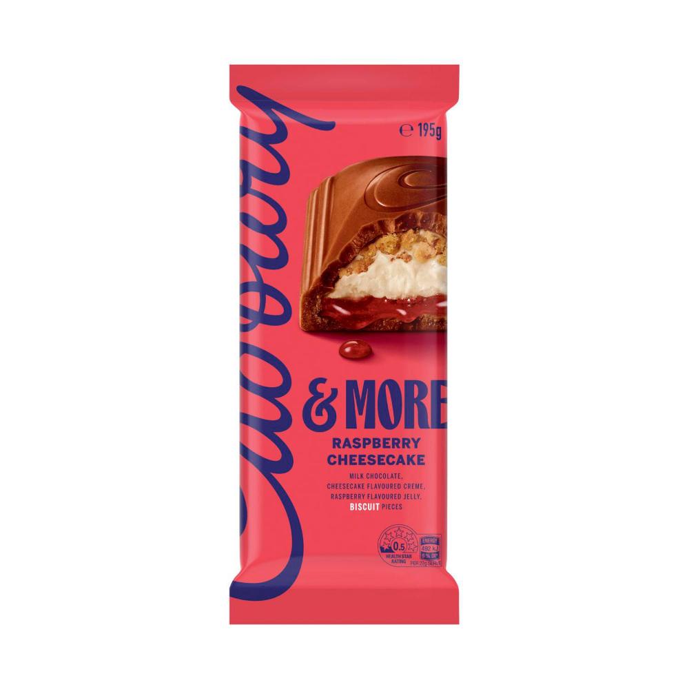 Cadbury & More Block Chocolate Raspberry Cheesecake - 195g