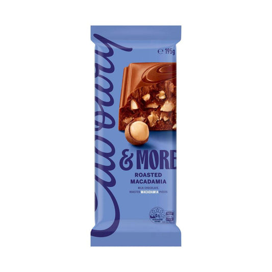 Cadbury & More Block Chocolate Roasted Macadamia - 195g