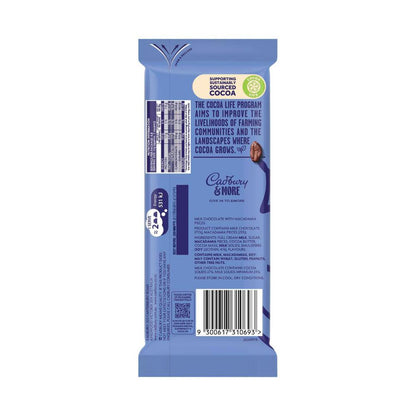 Cadbury & More Block Chocolate Roasted Macadamia - 195g
