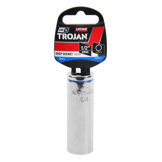 Trojan Deep Socket - 19mm - 1/2" Drive