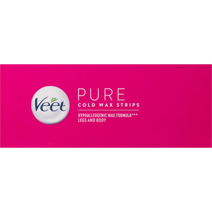 Veet Pure Legs & Body Hair Removal Cold Wax Strips 40 Pack