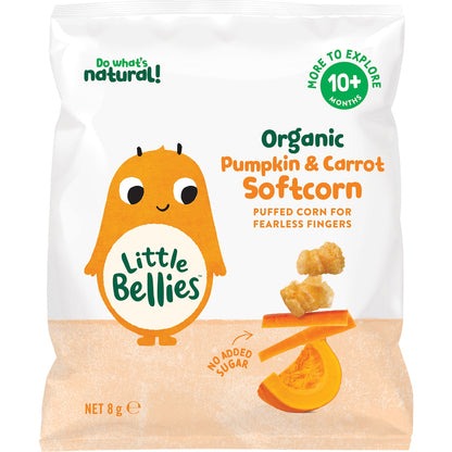 Little Bellies Organic Pumpkin & Carrot Softcorn 8g