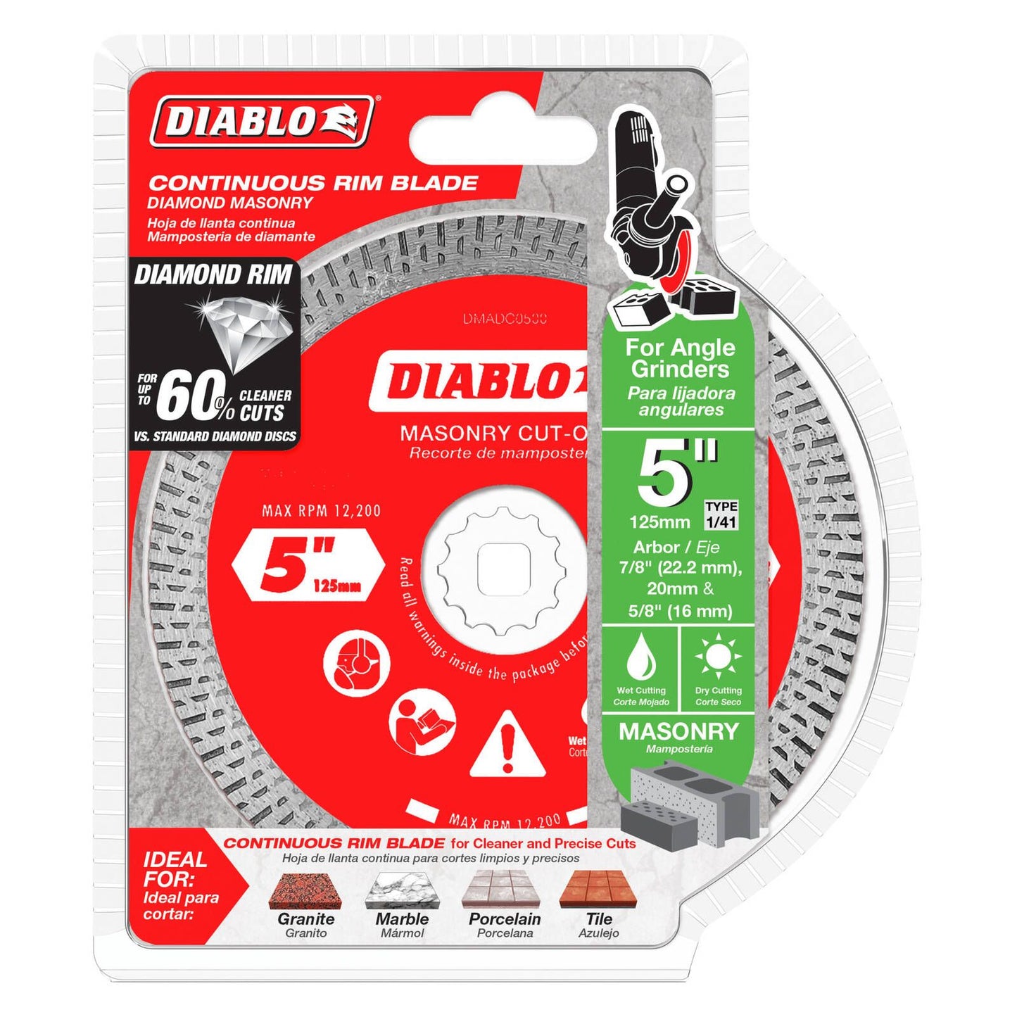 Diablo Diamond Disc - 5" - Continuous Rim Cut Off