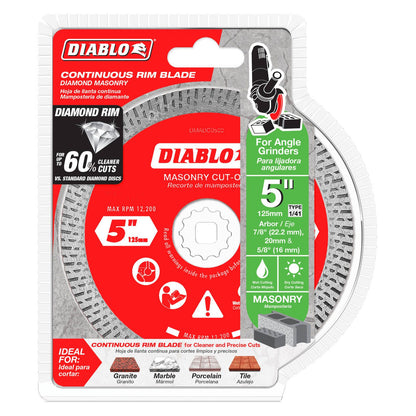 Diablo Diamond Disc - 5" - Continuous Rim Cut Off