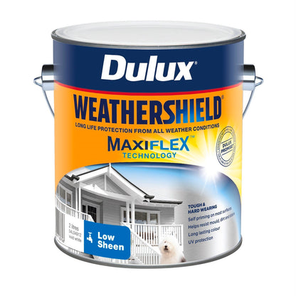 Dulux Weathershield Exterior Paint - 2L - Vivid White Low Sheen