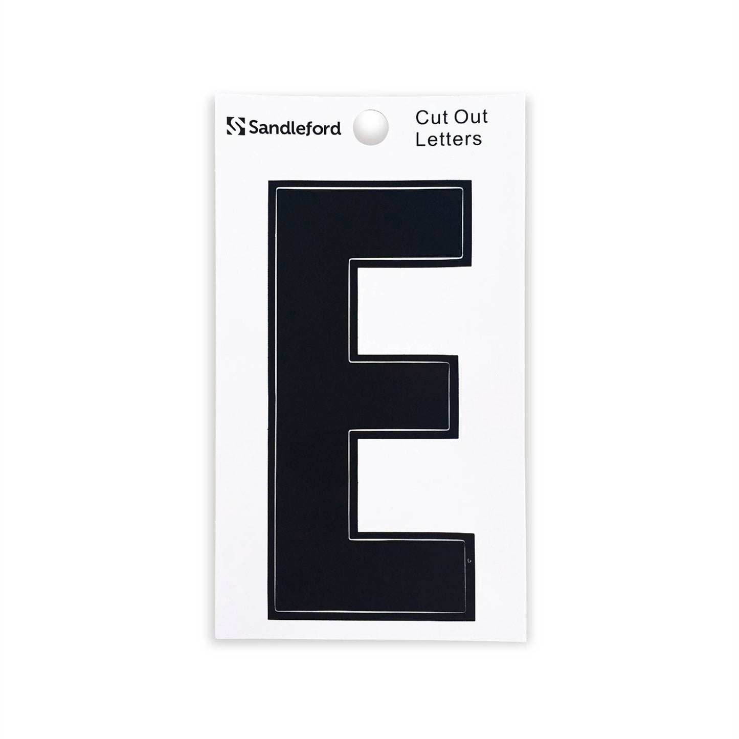 Sandleford Black Cut Out Self Adhesive House Letter E - 85mm
