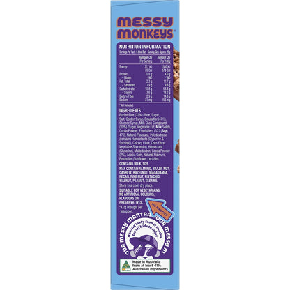 Messy Monkeys Choc Rice Puff Bars 6 Pack