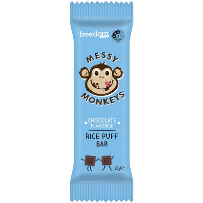 Messy Monkeys Choc Rice Puff Bars 6 Pack