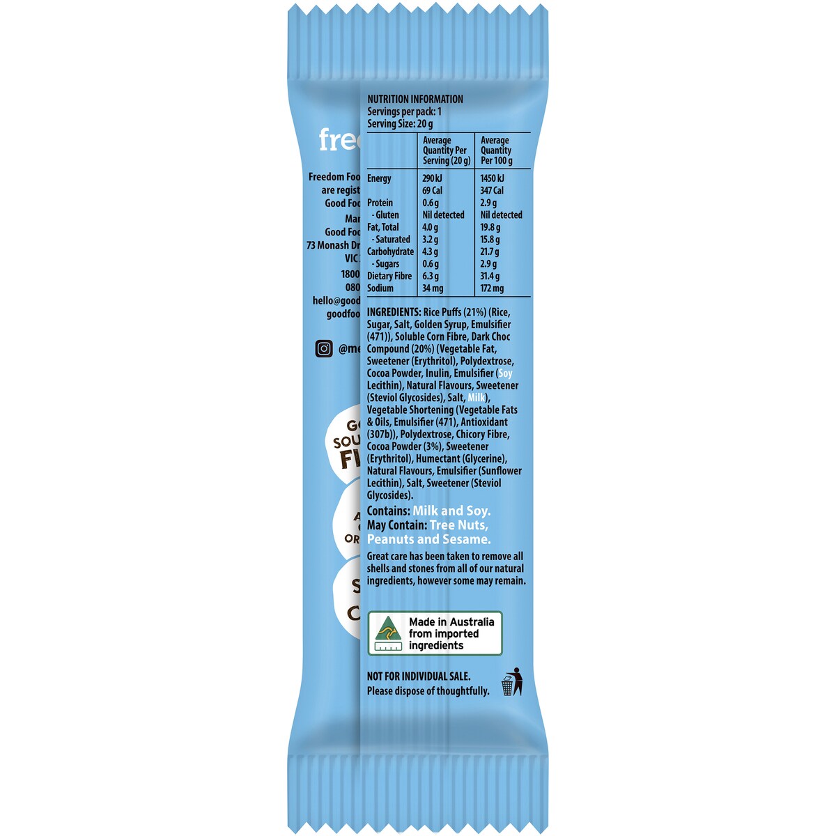 Messy Monkeys Choc Rice Puff Bars 6 Pack