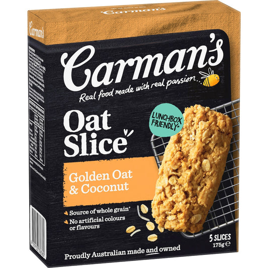 Carmans Oat Slices Golden Oat & Coconut 5 pack