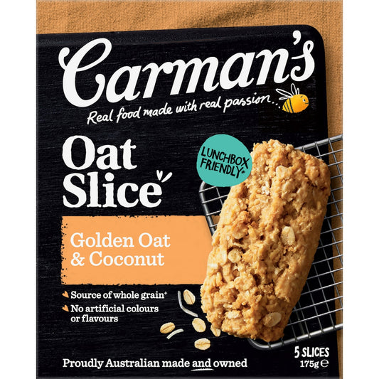 Carmans Oat Slices Golden Oat & Coconut 5 pack