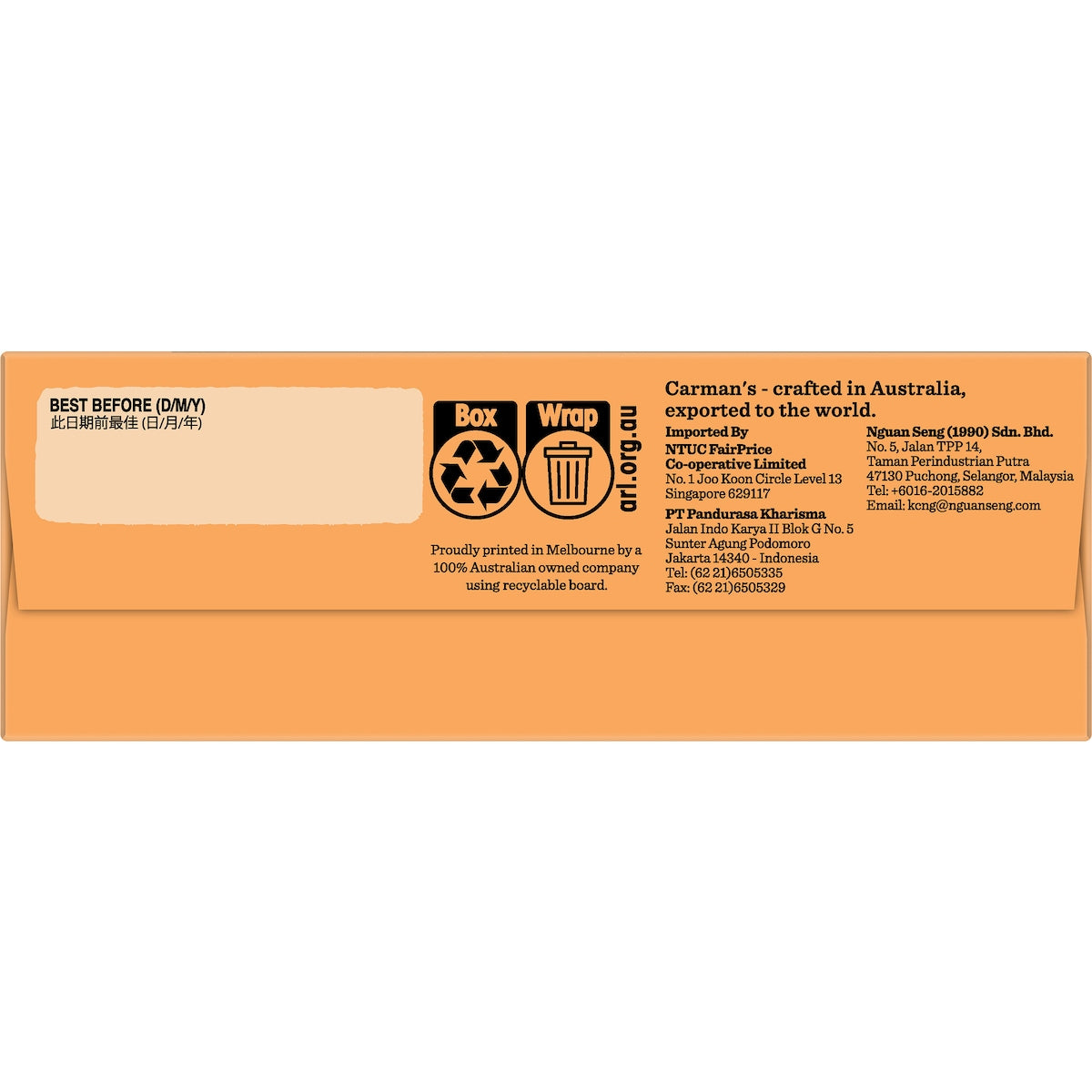 Carmans Oat Slices Golden Oat & Coconut 5 pack