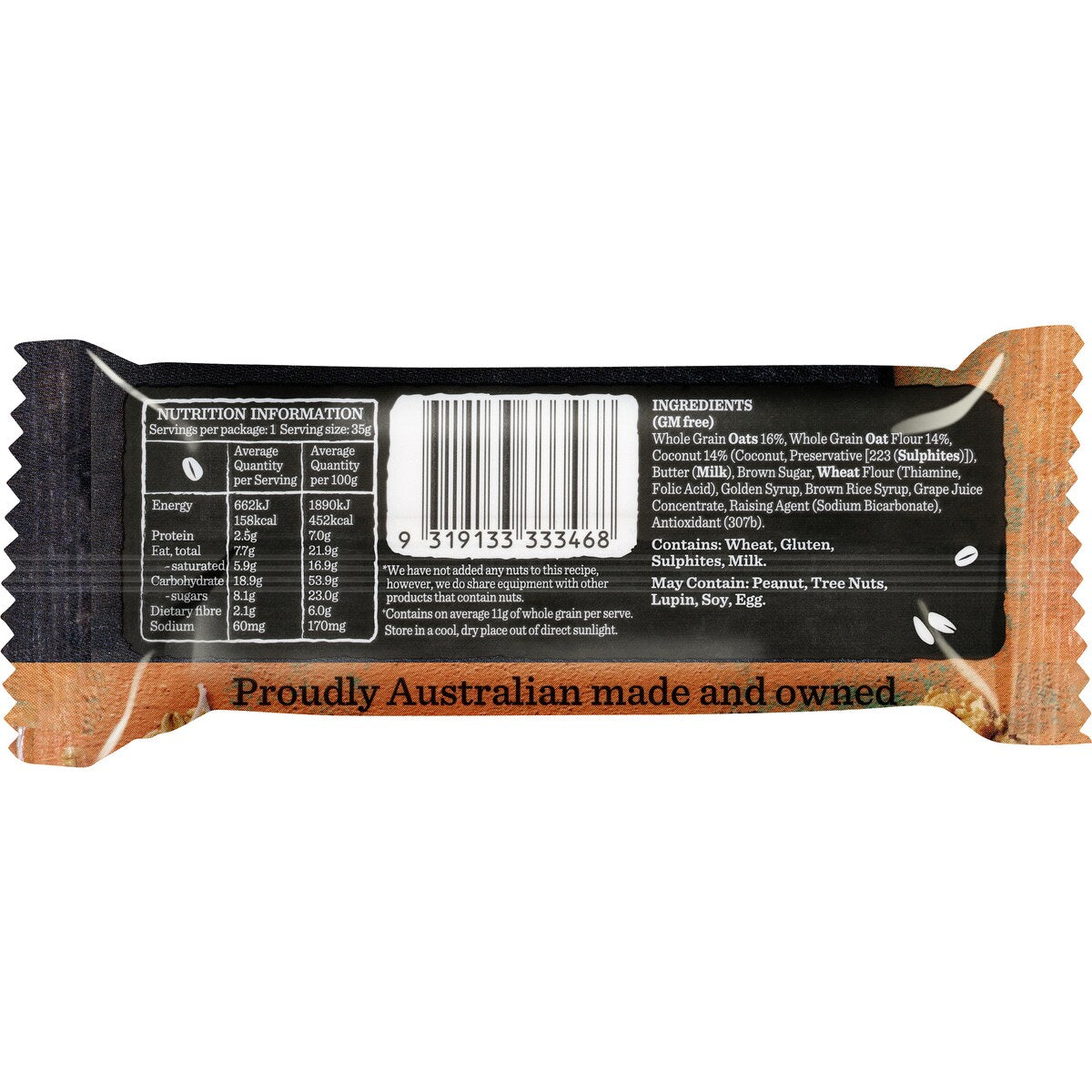 Carmans Oat Slices Golden Oat & Coconut 5 pack