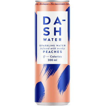 Dash Water Peach Infused Sparkling Water 300ml X4