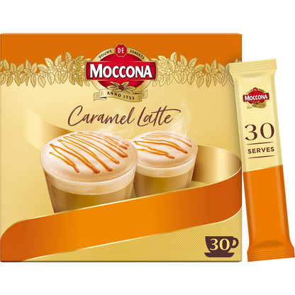 Moccona Caramel Latte Coffee Sachets 30 Pack, 1pc