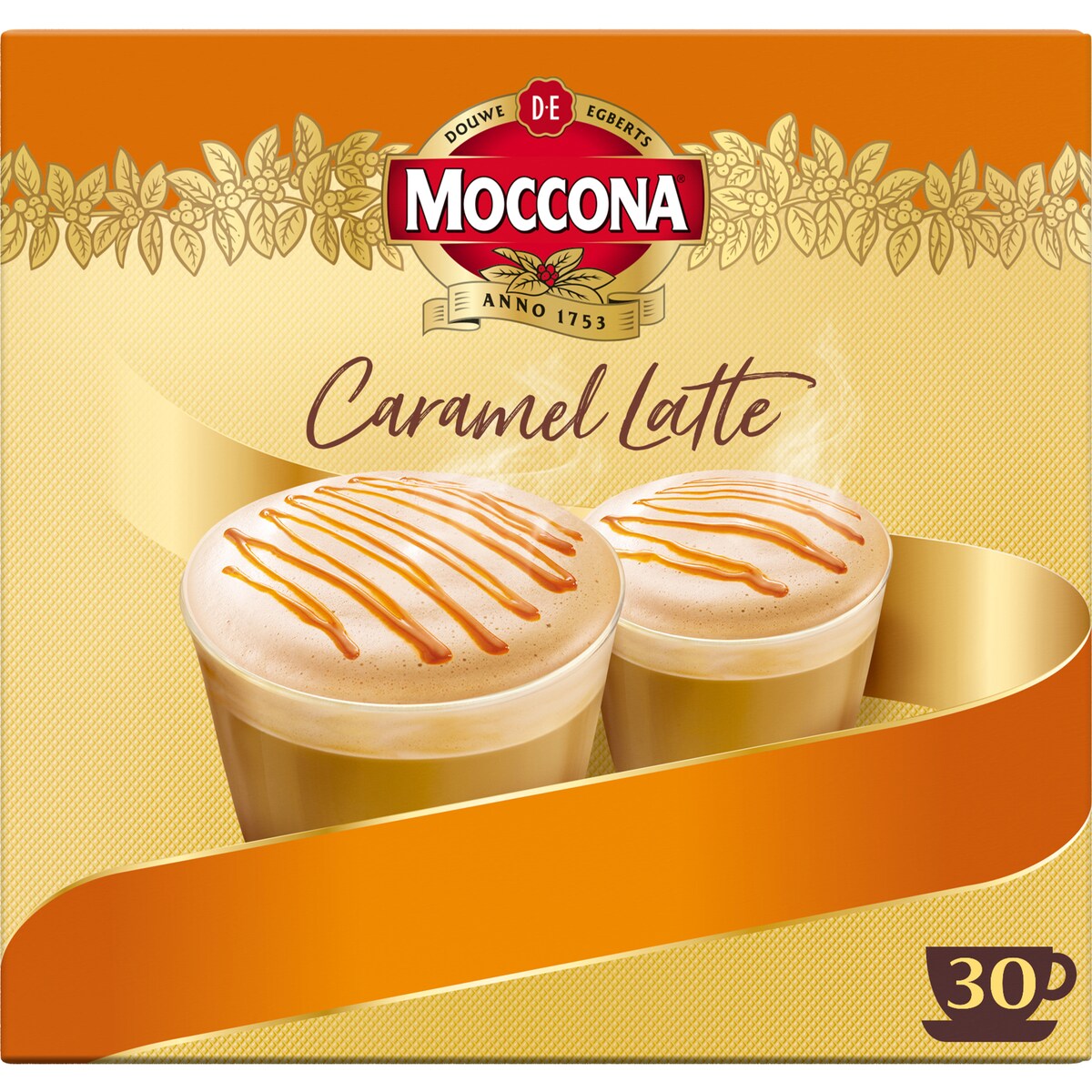 Moccona Caramel Latte Coffee Sachets 30 Pack, 1pc
