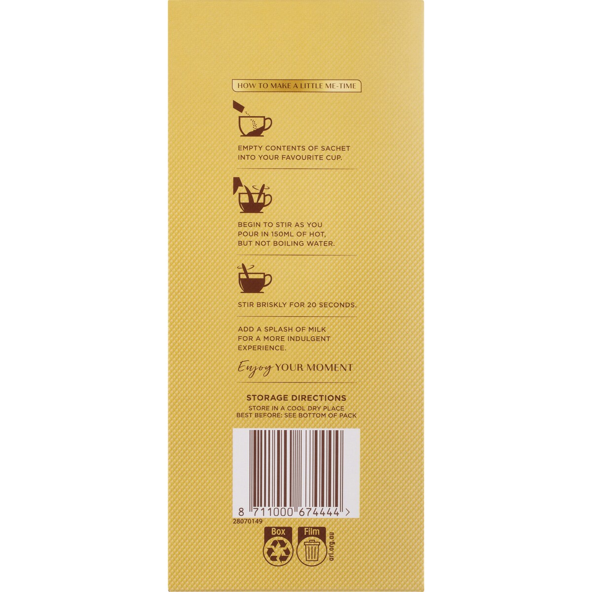 Moccona Caramel Latte Coffee Sachets 30 Pack, 1pc