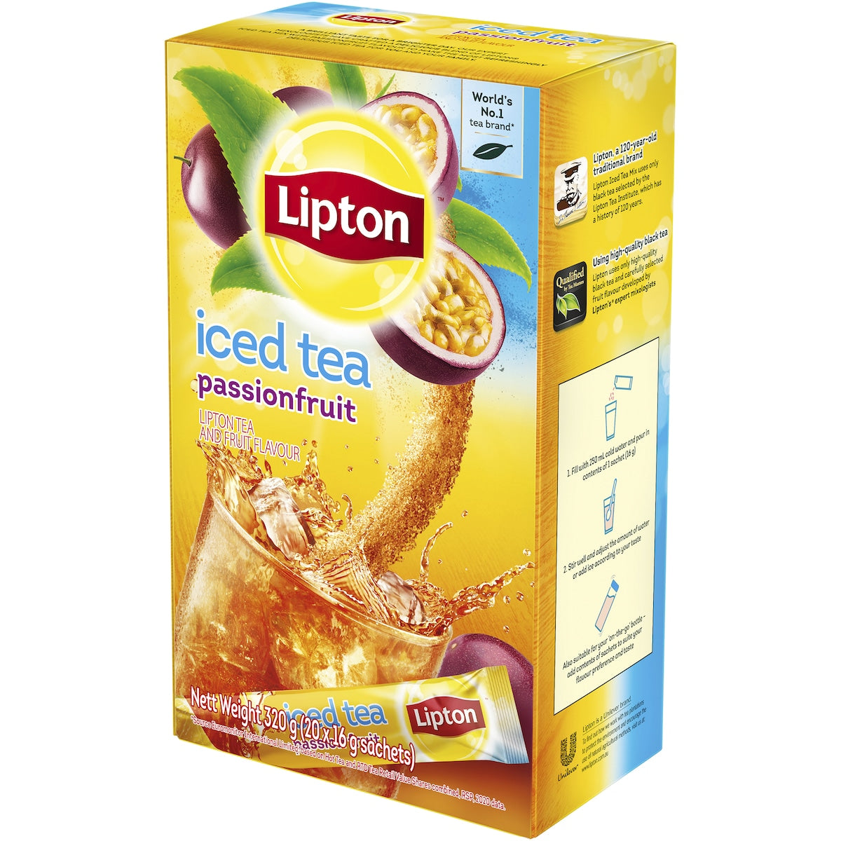 Lipton Iced Tea Passionfruit Sachets 20 Pack
