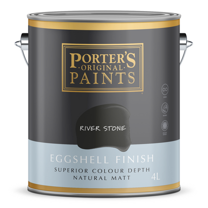 Porter's Washable Paint - 4L - River Stone - Eggshell