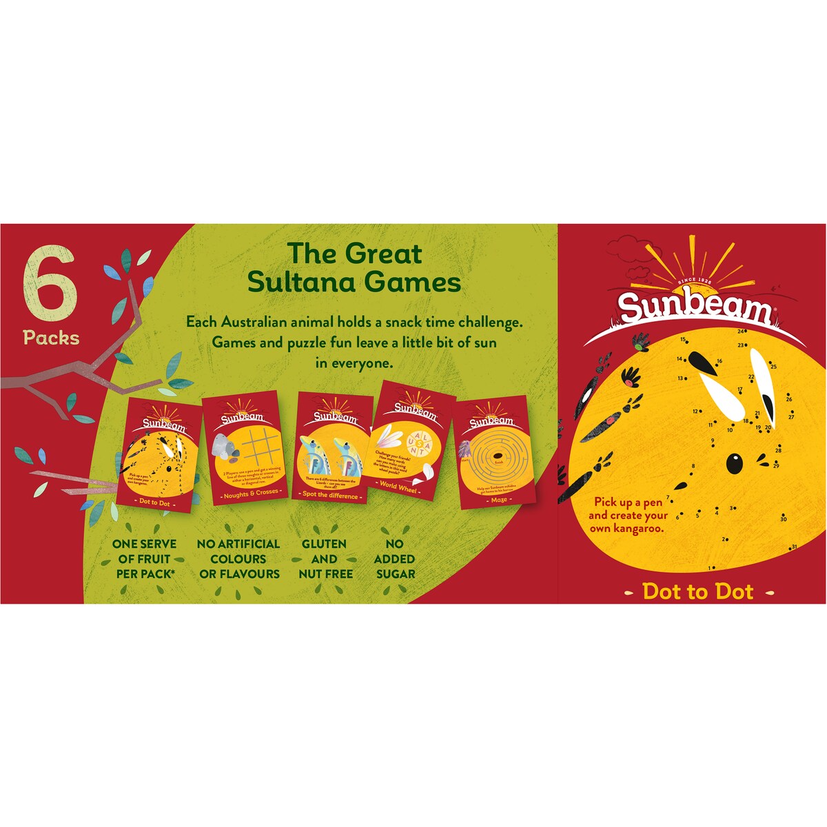Sunbeam Sultanas & Apple 6 pack