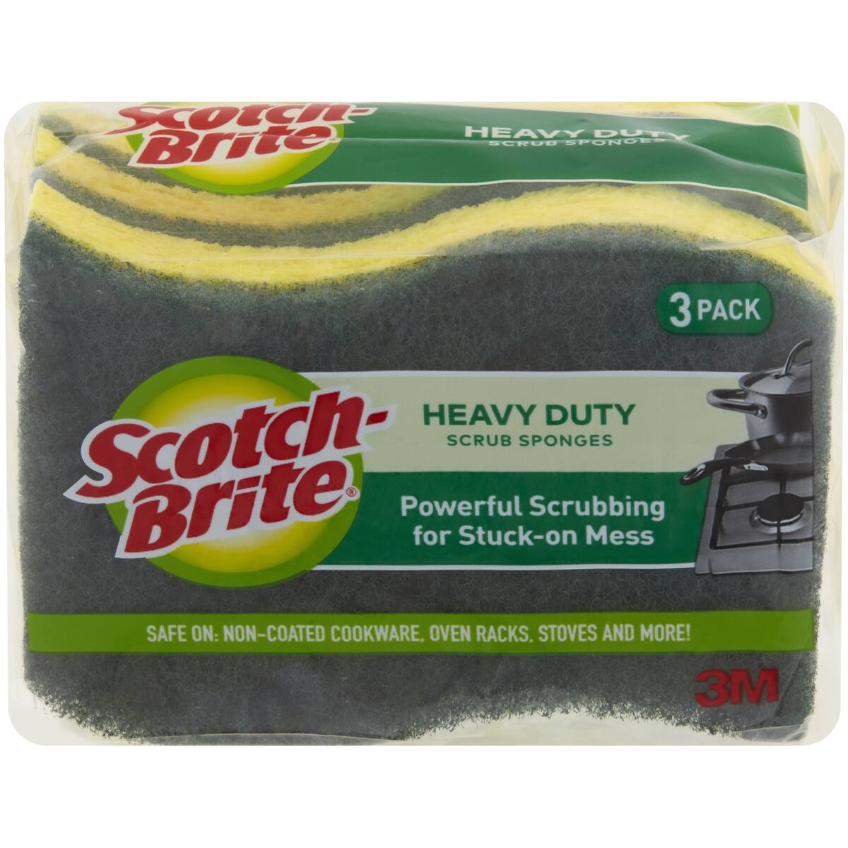 Scotch-brite Heavy Duty Scourer & Sponge 3 Pack