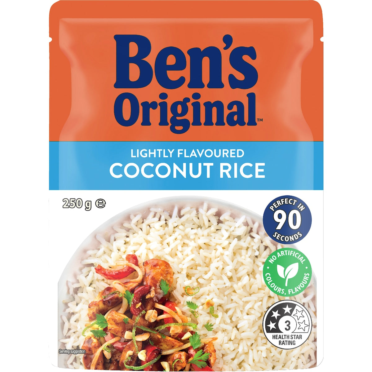 Ben's Original Lightly Flavour Coconut Microwave Rice Pouch 250g