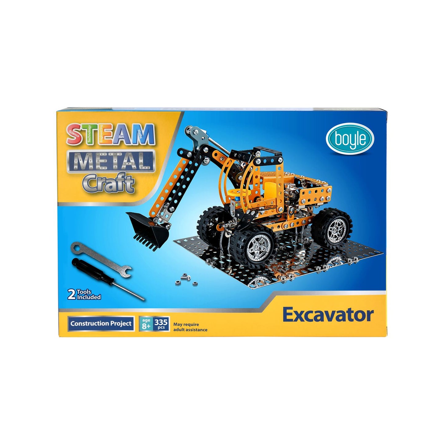 Boyle Metal Craft Kit - 335 Pieces - Excavator