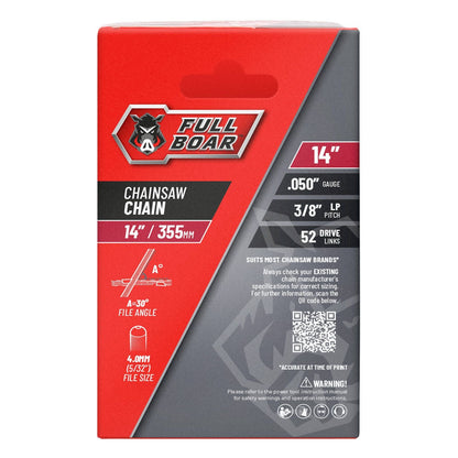 Full Boar Chainsaw Chain - 14" - 355mm - 52 Drive Links
