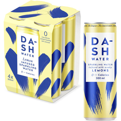 Dash Water Lemon Infused Sparkling Water 300ml X4