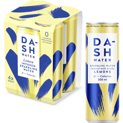 Dash Water Lemon Infused Sparkling Water 300ml X4