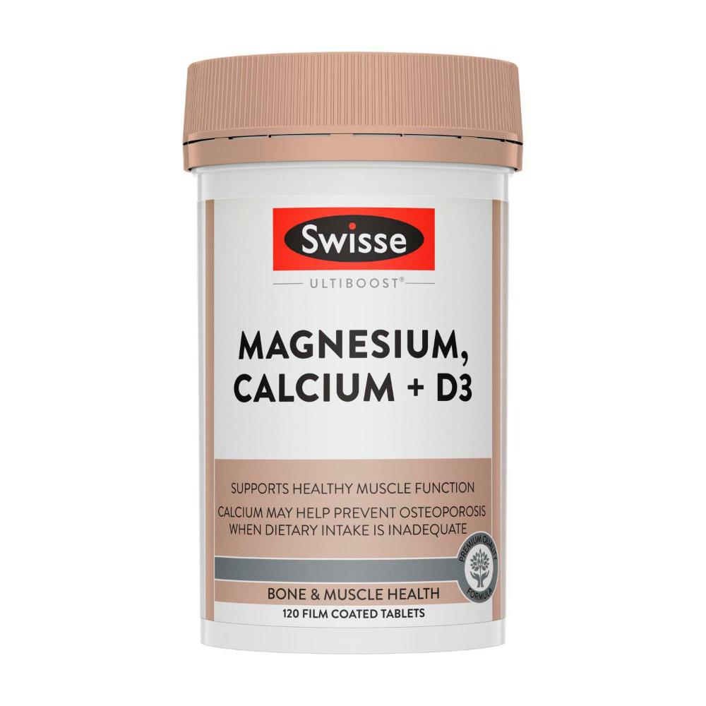 Swisse Ultiboost Magnesium Calcium + Vitamin D3 Tablets - 120 pack