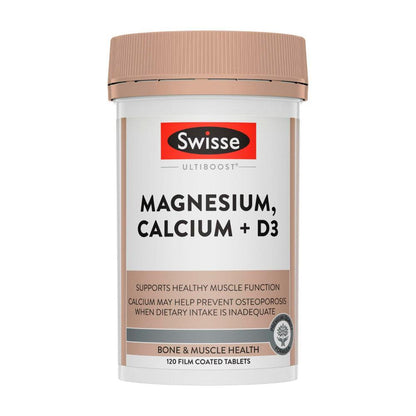 Swisse Ultiboost Magnesium Calcium + Vitamin D3 Tablets - 120 pack