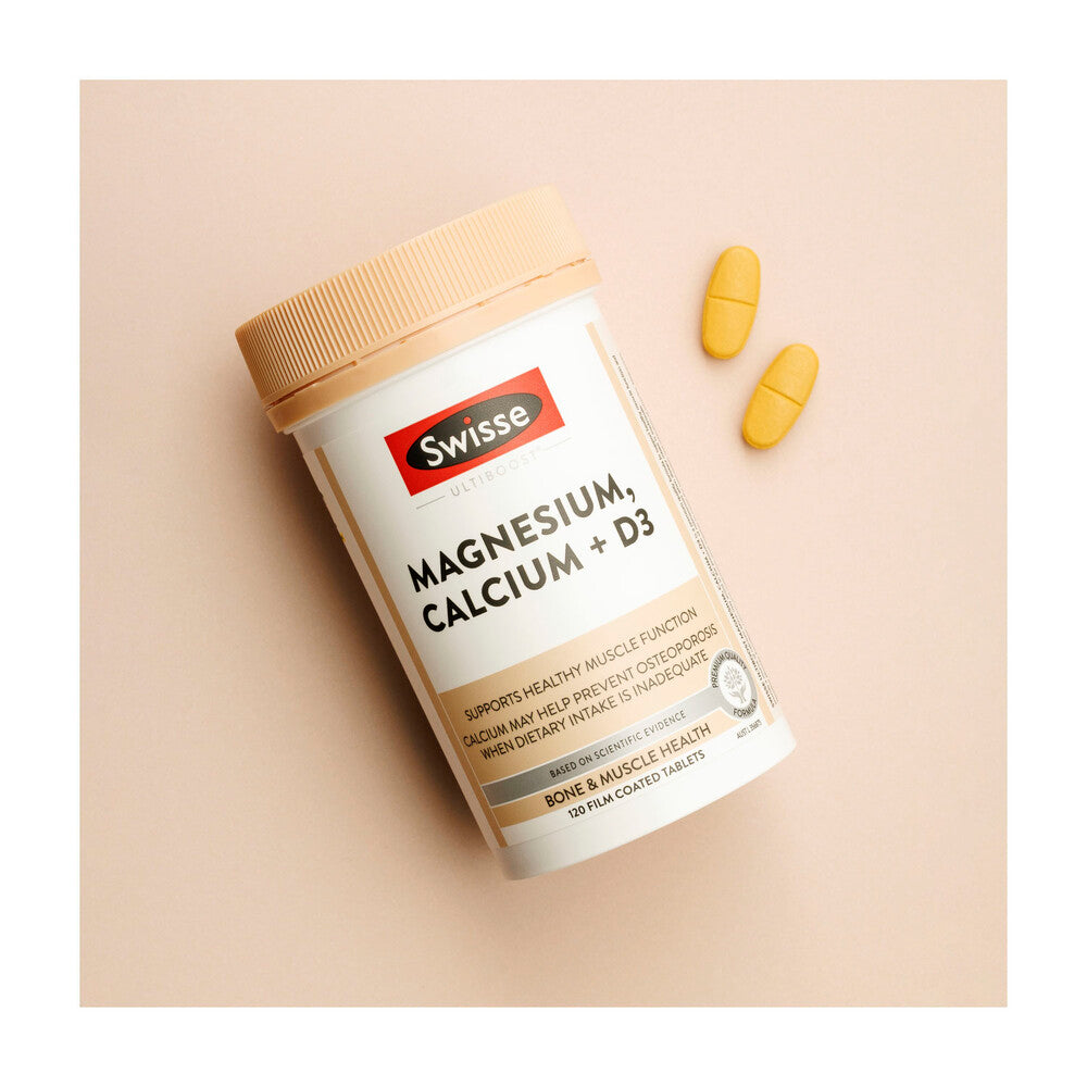 Swisse Ultiboost Magnesium Calcium + Vitamin D3 Tablets - 120 pack