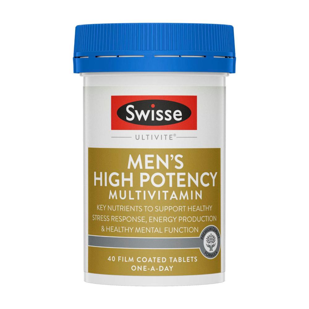 Swisse Ultivite Men's High Potency Multivitamin With Key Nutrients - 40 pack