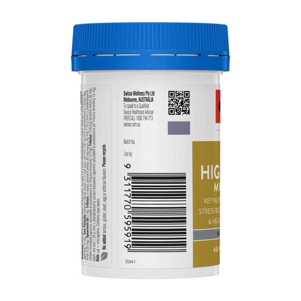 Swisse Ultivite Men's High Potency Multivitamin With Key Nutrients - 40 pack