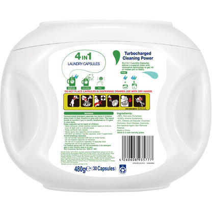 Ka Pod 4 In 1 Antibacterial Laundry Capsules 30 Pack