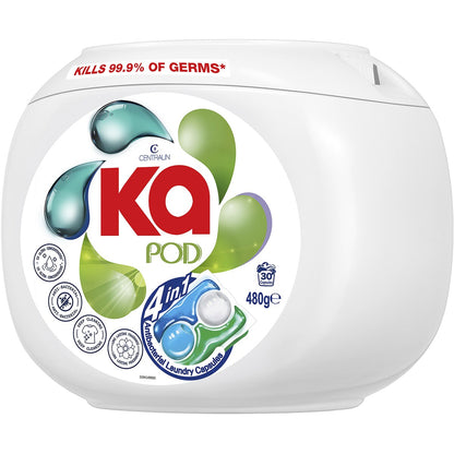 Ka Pod 4 In 1 Antibacterial Laundry Capsules 30 Pack