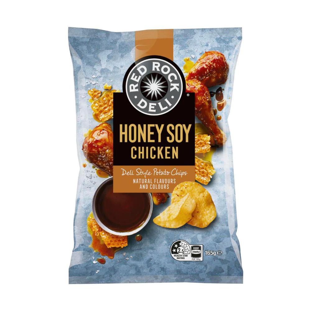 Red Rock Deli Honey Soy Chicken Potato Chips - 165g