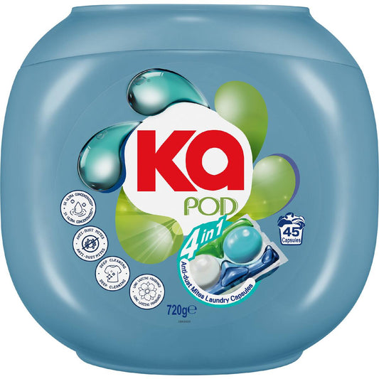 Ka Pod 4 In 1 Anti Dust Mites Laundry Capsules 45 Pack