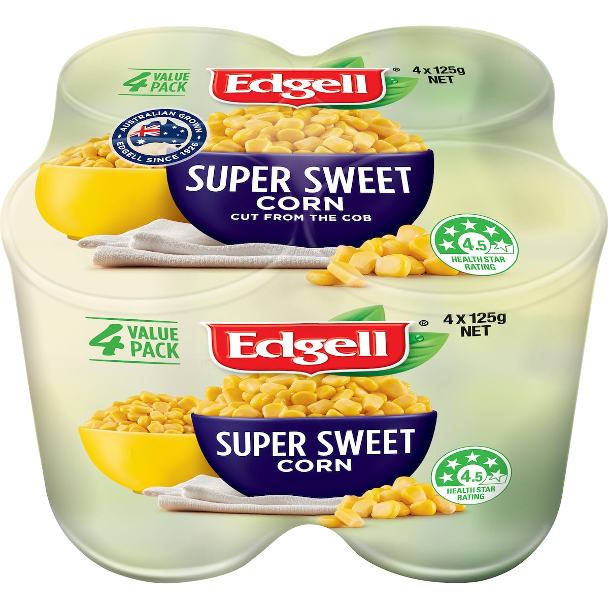 Edgell Super Sweet Corn Kernels 125g X 4 Pack