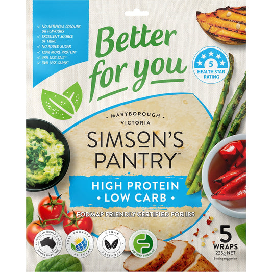Simsons Pantry High Protein Low Carb Wraps 5 Pack
